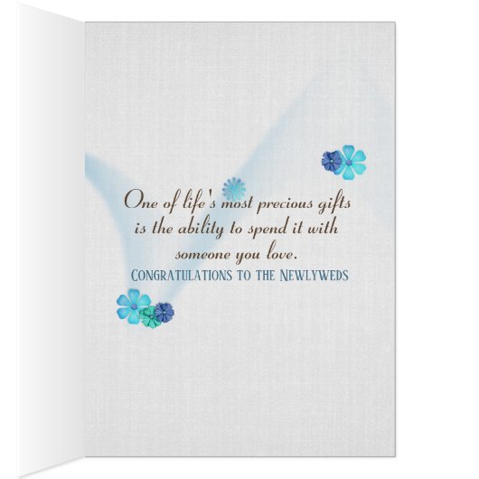 Beach Hearts Wedding Gefeliciteerd (Binnen (Rechts))