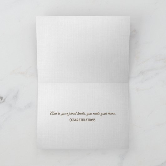 Beach Hearts Wedding Gefeliciteerd Kaart (Binnen)