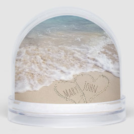 Beach Hearts With Names Sneeuwbol