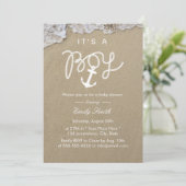 Beach Het is een Baby shower. Kaart (Staand voorkant)