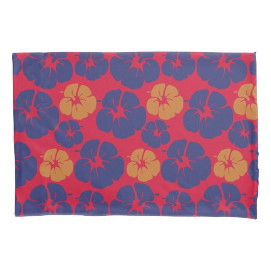 Beach Hibiscus Tropical Floral Kussensloop (Voorkant)