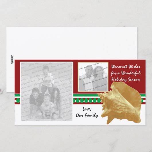 Beach Holiday Feestdagenkaart (Voorkant / Achterkant)