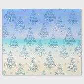 Beach Holiday Gezegden Kustkerstpatroon Cadeaupapier (Vlak)