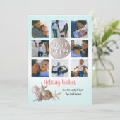 Beach Holiday Seashells Block Lijst Feestdagenkaart (Staand voorkant)