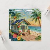 Beach Home Oceanic Blank Kaart (Voorkant / Achterkant in situ)