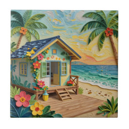 Beach Home Oceanic Coastal Art Tegeltje