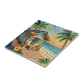 Beach Home Oceanic Coastal Art Tegeltje (Zijkant)