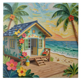 Beach Home Oceanic Coastal Art Tegeltje
