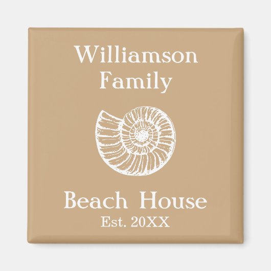 Beach Home Persoonlijk Magneet (Voorkant)