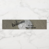 Beach Home Sand Dollar Photo House Gast Welkom Waterfles Etiket (Enkel label)