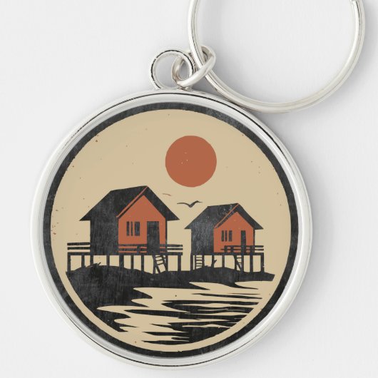Beach Home Sleutelhanger – Vakantiehuis Key ID Lab (Voorkant)