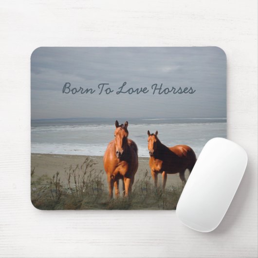 Beach Horses Mousepad Muismat (Met muis)