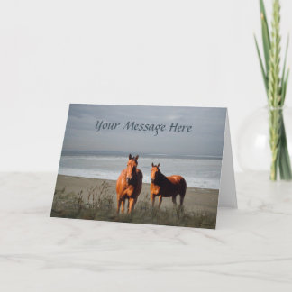 Beach Horses Wenskaart Kaart