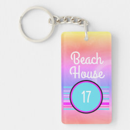Beach House 80s Pastels Sleutelhanger