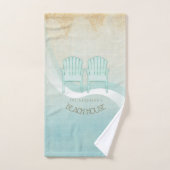 Beach House Adirondack Chairs Aqua Blue ID623 Bad Handdoek (Handdoek)
