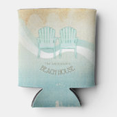 Beach House Adirondack Chairs Aqua Blue ID623 Blikjeskoeler (Voorkant)