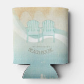 Beach House Adirondack Chairs Aqua Blue ID623 Blikjeskoeler (Achterkant)