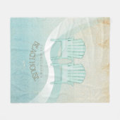 Beach House Adirondack Chairs Aqua Blue ID623 Fleece Deken (Voorkant (Horizontaal))