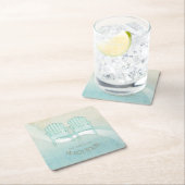 Beach House Adirondack Chairs Aqua Blue ID623 Kartonnen Onderzetters (Insitu)