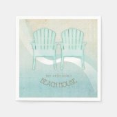 Beach House Adirondack Chairs Aqua Blue ID623 Servet (Voorkant)