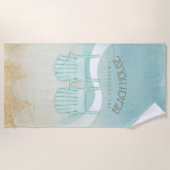 Beach House Adirondack Chairs Aqua Blue ID623 Strandlaken (Voorkant)