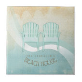 Beach House Adirondack Chairs Aqua Blue ID623 Tegeltje (Voorkant)