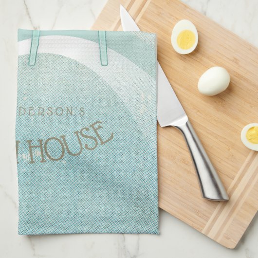 Beach House Adirondack Chairs Aqua Blue ID623 Theedoek (Quarter Fold)