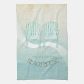 Beach House Adirondack Chairs Aqua Blue ID623 Theedoek (Verticaal)