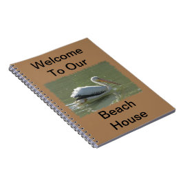 Beach House Airbnb Pelican Foto Kust Vogel Gast Notitieboek