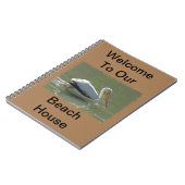 Beach House Airbnb Pelican Foto Kust Vogel Gast Notitieboek (Linkerzijde)