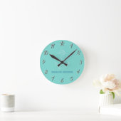 Beach House, Anchor, Mint Green Ronde Klok (Huis)