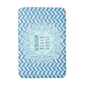 Beach House Art Deco Shell en Herringbone Custom Badmat (Voorkant Verticaal)
