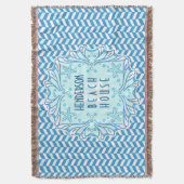 Beach House Art Deco Shell en Herringbone Custom Deken (Voorkant Verticaal)