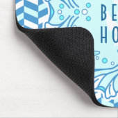 Beach House Art Deco Shell en Herringbone Custom Muismat (Hoek)