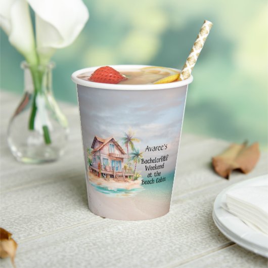Beach House Bachelorette Party Papieren Bekers (Insitu)