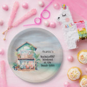 Beach House Bachelorette Party Papieren Bordje (Feest)