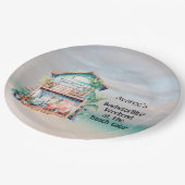 Beach House Bachelorette Party Papieren Bordje (Gekanteld)