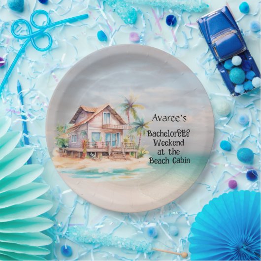 Beach House Bachelorette Party Papieren Bordje (Feest)