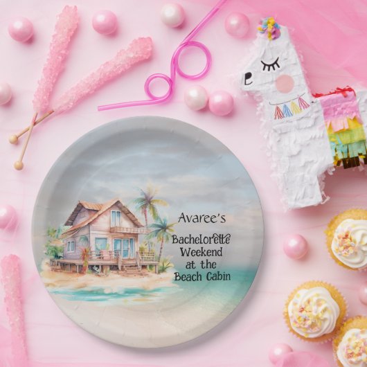 Beach House Bachelorette Party Papieren Bordje (Feest)