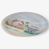 Beach House Bachelorette Party Papieren Bordje (Gekanteld)