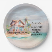 Beach House Bachelorette Party Papieren Bordje (Voorkant)