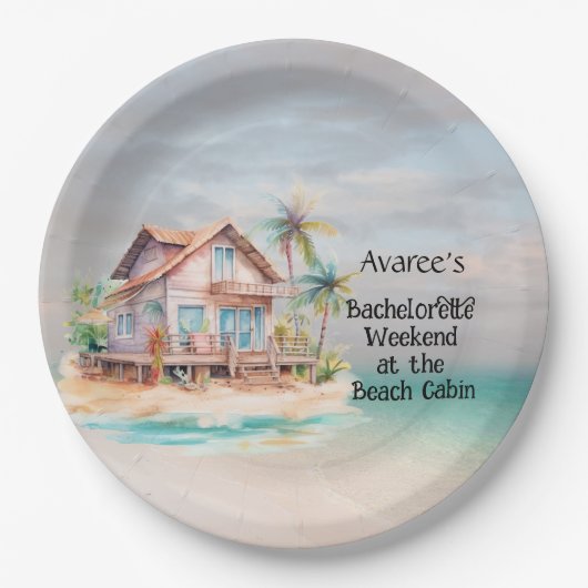Beach House Bachelorette Party Papieren Bordje (Voorkant)