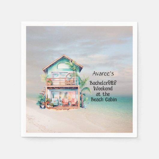 Beach House Bachelorette Party Servet (Voorkant)