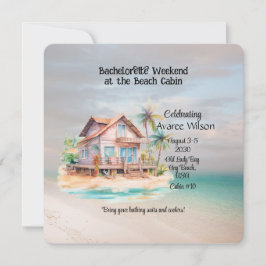 Beach House Bachelorette Party uitnodiging