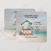Beach House Bachelorette Party uitnodiging (Voorkant / Achterkant)