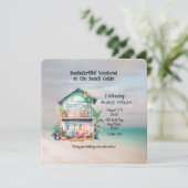 Beach House Bachelorette Party uitnodiging (Staand voorkant)
