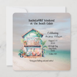 Beach House Bachelorette Party uitnodiging