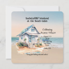 Beach House Bachelorette Party uitnodiging
