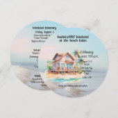 Beach House Bachelorette Party uitnodiging (Voorkant / Achterkant)