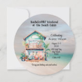 Beach House Bachelorette Party uitnodiging (Voorkant)